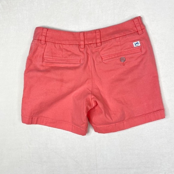 Southern Tide Women's Coral Pink Caroline Low Rise Preppy Casual Shorts Size 0 - Picture 7 of 7